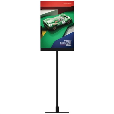 Design Stand, Tischschild mit Acrylhalter vertikal A4, schwarz
