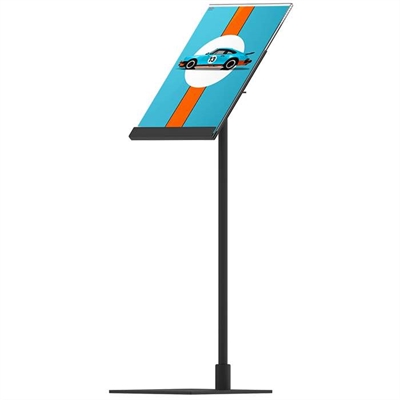 Design Stand. Tischschild mit Winkelhalter, vertikaler A5-Acrylhalter, schwarz