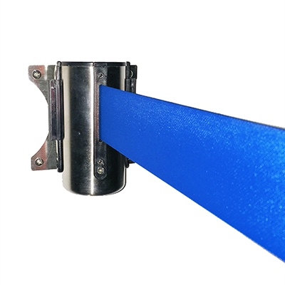 Absperrpfosten-Bandspender zur Wandmontage, blau